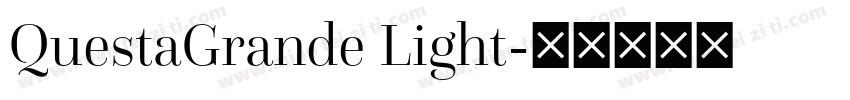 QuestaGrande Light字体转换